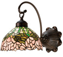 Meyda 8" Wide Tiffany Cabbage Rose Wall Sconce 18711