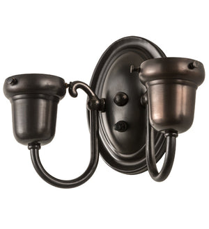 Meyda 9"W Craftsman Brown 2 LT Wall Sconce Hardware 188441