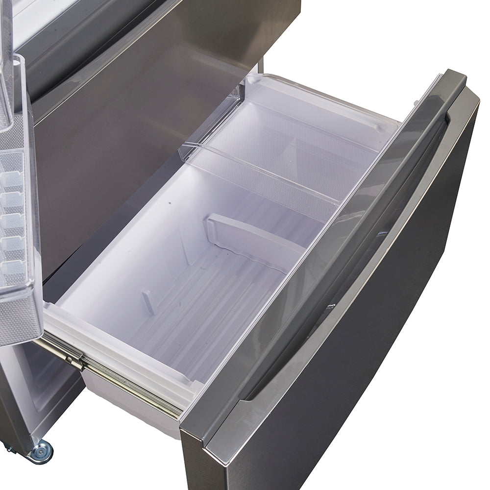 FORNO Bovino 33" French Door Refrigerator in Stainless Steel, 19cuft with Built-in style Grille Trim Kit - FFFFD1907-37SG