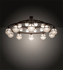 Meyda 84" Wide Bola Tavern 20 Light Two Tier Chandelier 200284