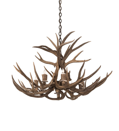 Meyda 38" Wide Antlers Deer 8 Light Chandelier- 200431 - MyBBQDirect