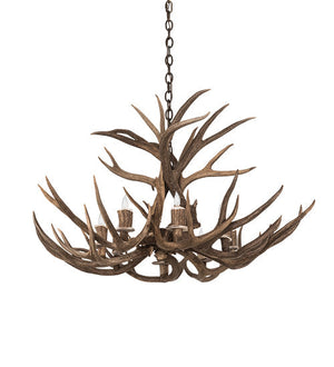 Meyda 38" Wide Antlers Deer 8 Light Chandelier- 200431 - MyBBQDirect