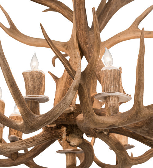Meyda 38" Wide Antlers Deer 8 Light Chandelier- 200431 - MyBBQDirect