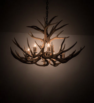 Meyda 38" Wide Antlers Deer 8 Light Chandelier- 200431 - MyBBQDirect