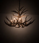 Meyda 38" Wide Antlers Deer 8 Light Chandelier- 200431 - MyBBQDirect