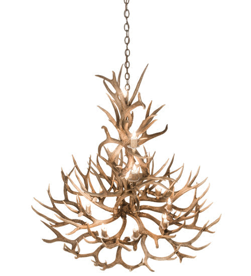 Meyda 52" Wide Antlers Mule Deer 12 Light Chandelier- 200432 - MyBBQDirect