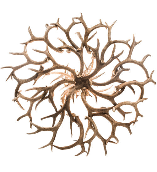 Meyda 52" Wide Antlers Mule Deer 12 Light Chandelier- 200432 - MyBBQDirect