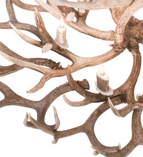 Meyda 52" Wide Antlers Mule Deer 12 Light Chandelier- 200432 - MyBBQDirect