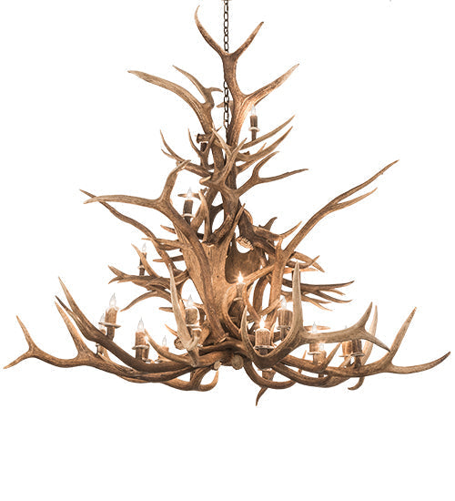 Meyda 72" Wide Antlers Elk 24 Light Chandelier- 200433 - MyBBQDirect