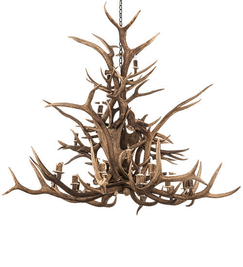 Meyda 72" Wide Antlers Elk 24 Light Chandelier- 200433 - MyBBQDirect
