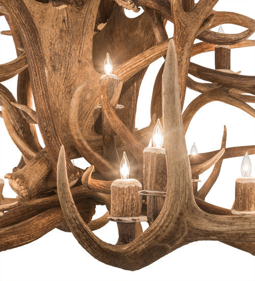 Meyda 72" Wide Antlers Elk 24 Light Chandelier- 200433 - MyBBQDirect