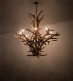 Meyda 59" Wide Antlers Elk 8 Light Chandelier- 200435 - MyBBQDirect