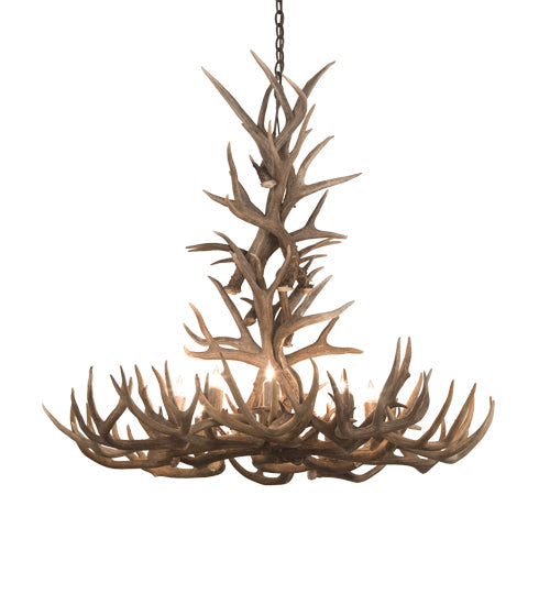 Meyda 43" Wide Antlers Whitetail Deer 8 LT Chandelier- 200436 - MyBBQDirect