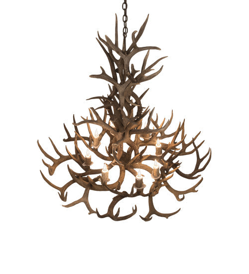 Meyda 43" Wide Antlers Whitetail Deer 8 LT Chandelier- 200436 - MyBBQDirect