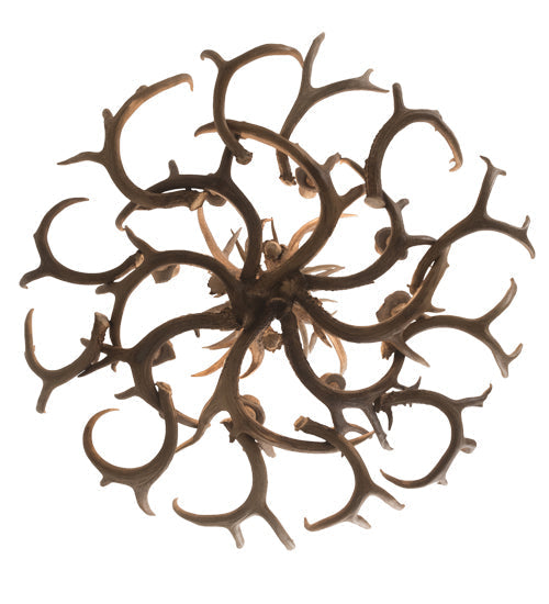 Meyda 43" Wide Antlers Whitetail Deer 8 LT Chandelier- 200436 - MyBBQDirect