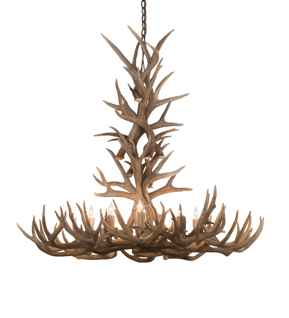 Meyda 43" Wide Antlers Whitetail Deer 8 LT Chandelier- 200436 - MyBBQDirect
