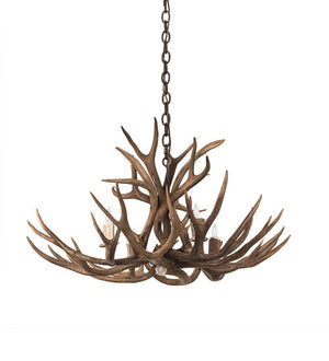 Meyda 33" Wide Antlers Whitetail Deer 4 LT Chandelier- 200437