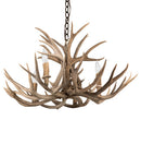 Meyda 30" Wide Antlers Mule Deer 4 Light Chandelier- 200455 - MyBBQDirect