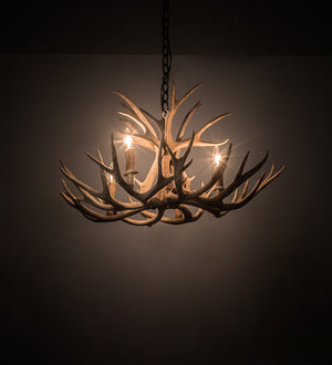 Meyda 30" Wide Antlers Mule Deer 4 Light Chandelier- 200455 - MyBBQDirect