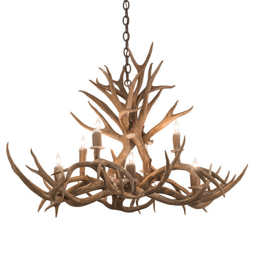 Meyda 39" Long Antlers 8 Light Oblong Chandelier- 200456 - MyBBQDirect