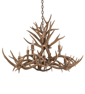 Meyda 39" Long Antlers 8 Light Oblong Chandelier- 200456 - MyBBQDirect