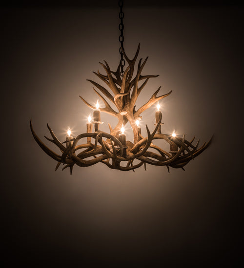 Meyda 39" Long Antlers 8 Light Oblong Chandelier- 200456 - MyBBQDirect