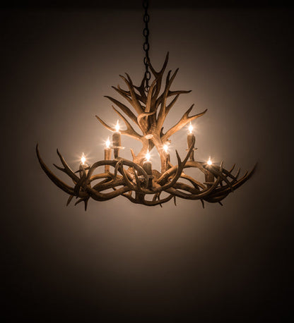 Meyda 39" Long Antlers 8 Light Oblong Chandelier- 200456 - MyBBQDirect