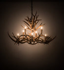 Meyda 39" Long Antlers 8 Light Oblong Chandelier- 200456 - MyBBQDirect