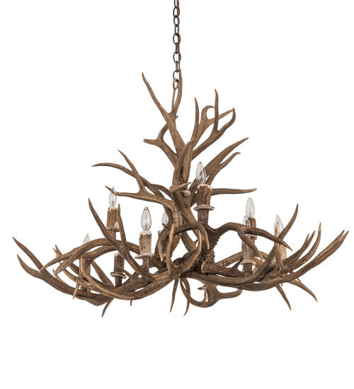 Meyda 42" Wide Antlers Mule Deer 10 LT Chandelier- 200458 - MyBBQDirect