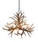 Meyda 42" Wide Antlers Mule Deer 10 LT Chandelier- 200458 - MyBBQDirect