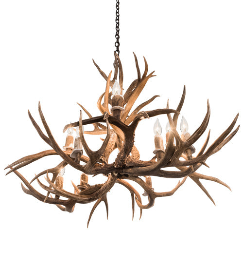 Meyda 42" Wide Antlers Mule Deer 10 LT Chandelier- 200458 - MyBBQDirect