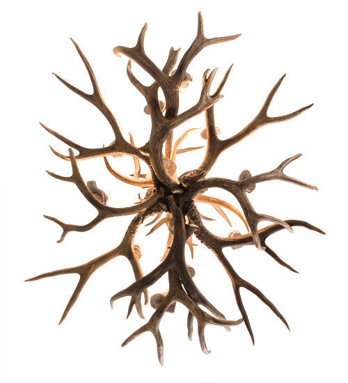 Meyda 42" Wide Antlers Mule Deer 10 LT Chandelier- 200458 - MyBBQDirect