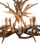 Meyda 42" Wide Antlers Mule Deer 10 LT Chandelier- 200458 - MyBBQDirect