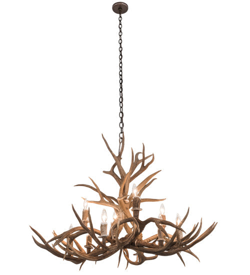 Meyda 42" Wide Antlers Mule Deer 10 LT Chandelier- 200458 - MyBBQDirect