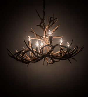 Meyda 42" Wide Antlers Mule Deer 10 LT Chandelier- 200458 - MyBBQDirect