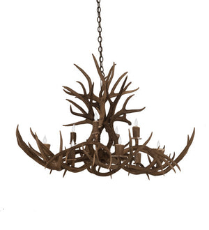 Meyda 45" Long Antlers Mule Deer 10 Light Chandelier- 200459 - MyBBQDirect