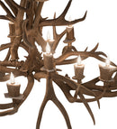 Meyda 45" Long Antlers Mule Deer 10 Light Chandelier- 200459 - MyBBQDirect