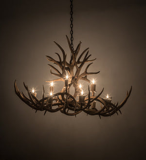 Meyda 45" Long Antlers Mule Deer 10 Light Chandelier- 200459 - MyBBQDirect