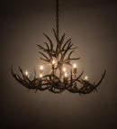 Meyda 45" Long Antlers Mule Deer 10 Light Chandelier- 200459 - MyBBQDirect