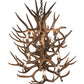Meyda 34" Wide Antlers Mule Deer 12 LT Chandelier- 200460 - MyBBQDirect