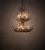 Meyda 34" Wide Antlers Mule Deer 12 LT Chandelier- 200460 - MyBBQDirect