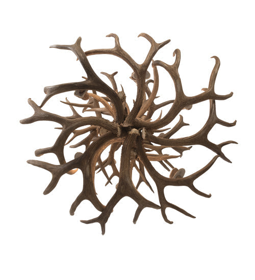 Meyda 36" Wide Antlers Mule Deer 12 Light Chandelier- 200461 - MyBBQDirect