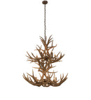Meyda 36" Wide Antlers Mule Deer 12 Light Chandelier- 200461 - MyBBQDirect