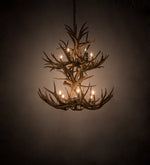 Meyda 36" Wide Antlers Mule Deer 12 Light Chandelier- 200461 - MyBBQDirect