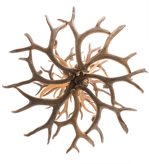 Meyda 42" Wide Antlers Mule Deer 12 Light Chandelier- 200463 - MyBBQDirect