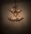 Meyda 42" Wide Antlers Mule Deer 12 Light Chandelier- 200463 - MyBBQDirect