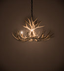Meyda 32" Wide Antlers Mule Deer 4 Light Chandelier- 200464 - MyBBQDirect
