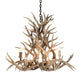 Meyda 38" Wide Antlers Mule Deer 8 Light Chandelier- 200465 - MyBBQDirect