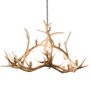 Meyda 66.5" Long Antlers Elk 10 Light Oblong Chandelier- 200467 - MyBBQDirect
