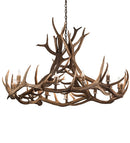 Meyda 56" Wide Antlers Elk 12 LT Chandelier- 200468 - MyBBQDirect